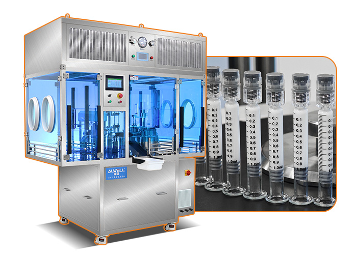 High viscosity collagen prefilled needle injection filling machine