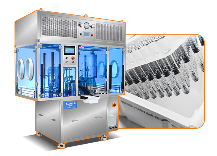 Hydroxyapatite stock solution pre-filled glass syringe filling machine